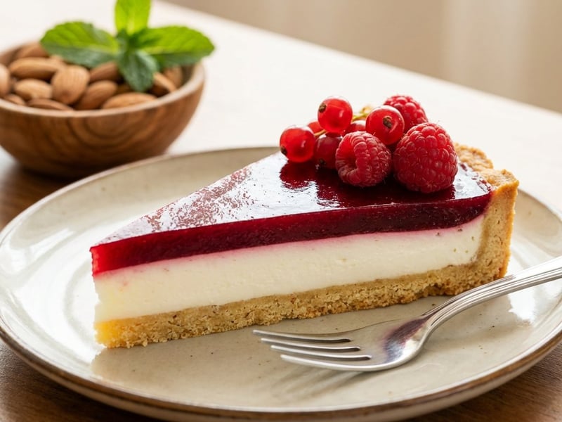 Tender Tart with Cream Cheese and Berry Jelly