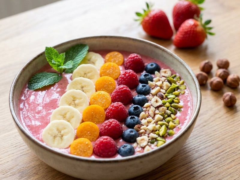 Strawberry and Banana Smoothie Bowl