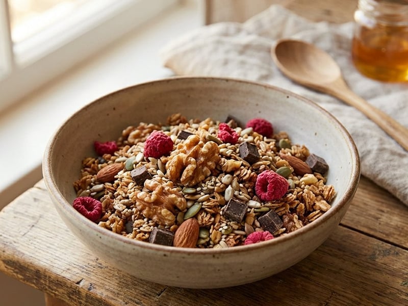 Nut and Dark Chocolate Granola (Low Carb)