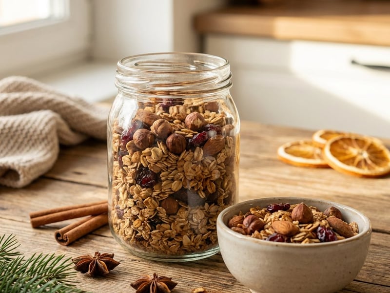 Granola de Crăciun cu mirodenii