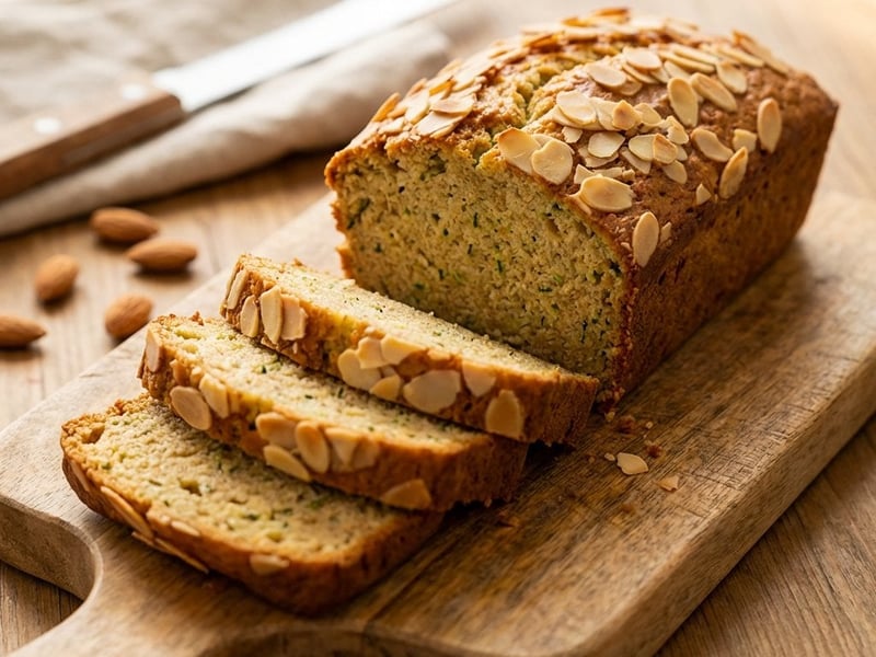 Zucchini and Almond Bread | Healthy Low Carb Recipe