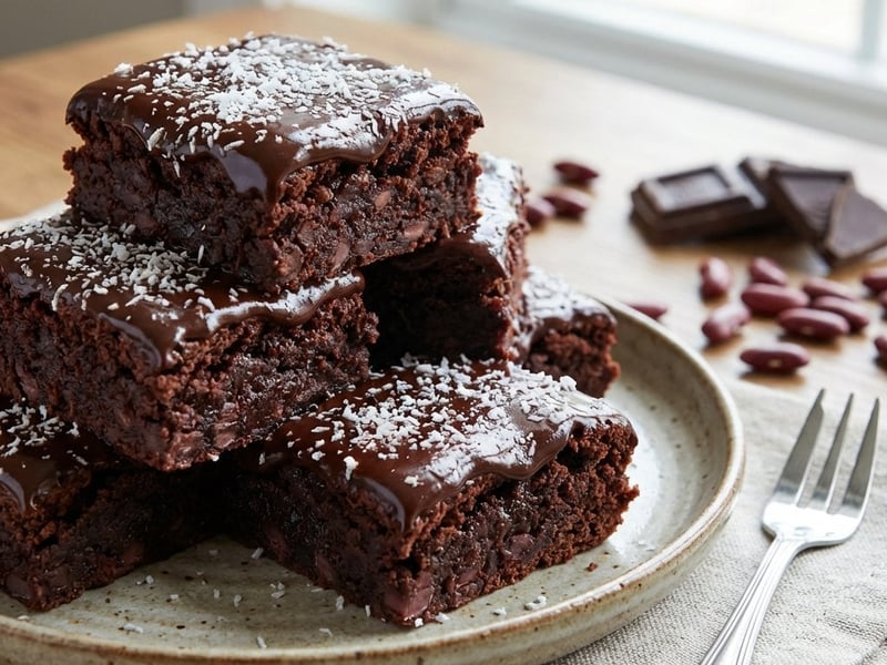 Healthy Brownie with Red Beans and Chocolate