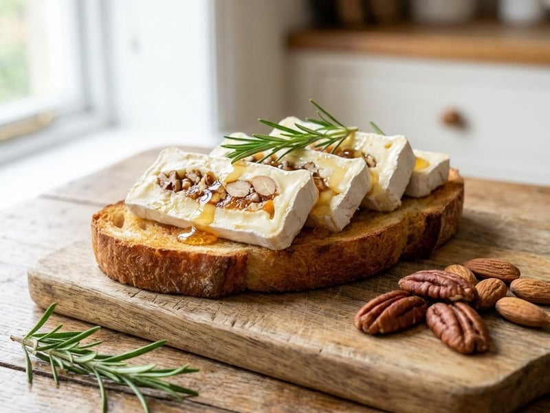 Camembert stuffed with nut and honey