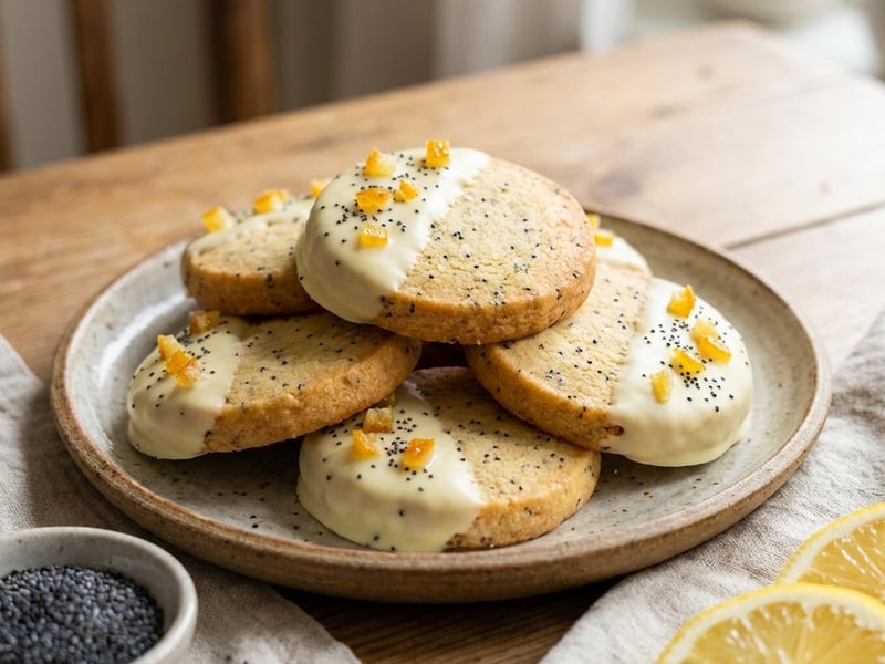 Poppy Seed and Lemon Shortbread