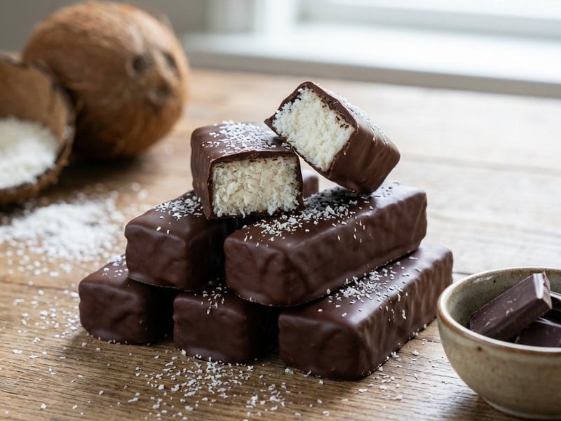 Coconut Bars with Dark Chocolate