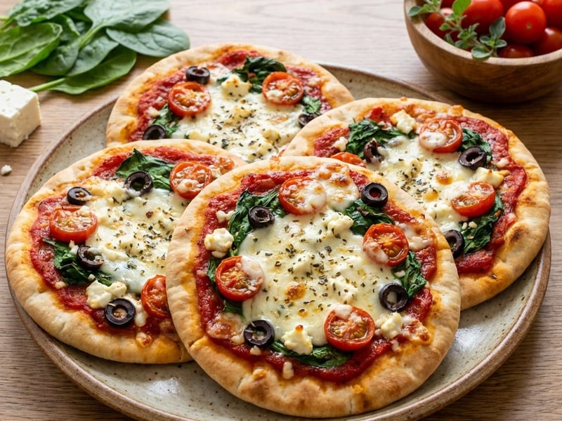 Mini pizza din pâine pita | Gustare rapidă și sănătoasă