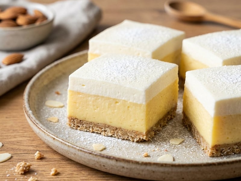 Krémeš Cake with Oats and Vanilla Cream