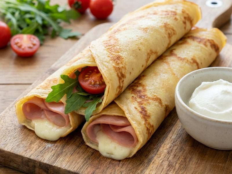 Stuffed Pancakes for a Snack