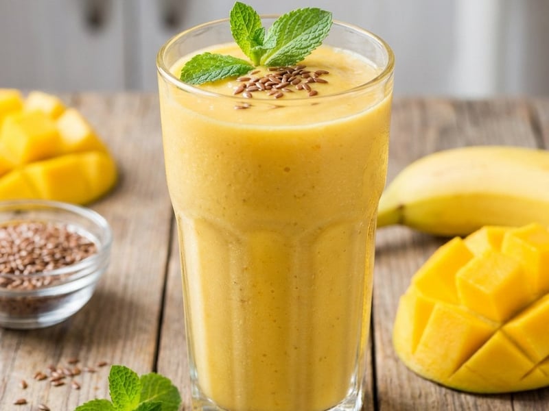 Smoothie cu mango și banane