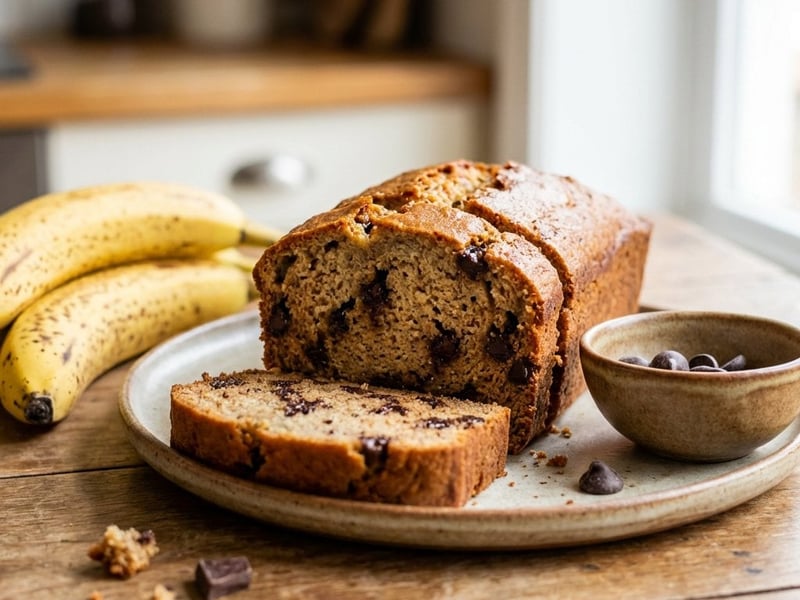 Banana and Dark Chocolate Loaf Cake