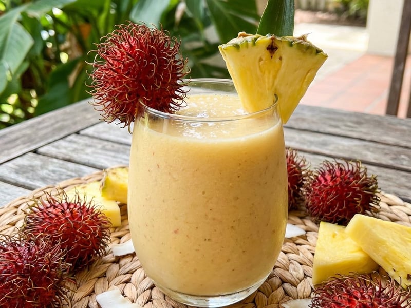 Smoothie cu rambutan și ananas
