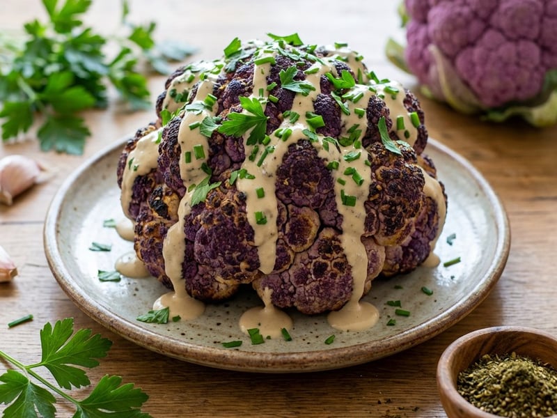 Conopidă coaptă cu sos tahini și Za'atar