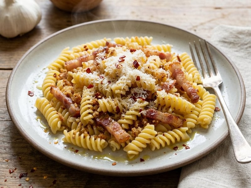 Rustic Fusilli from Matera with Dried Peppers