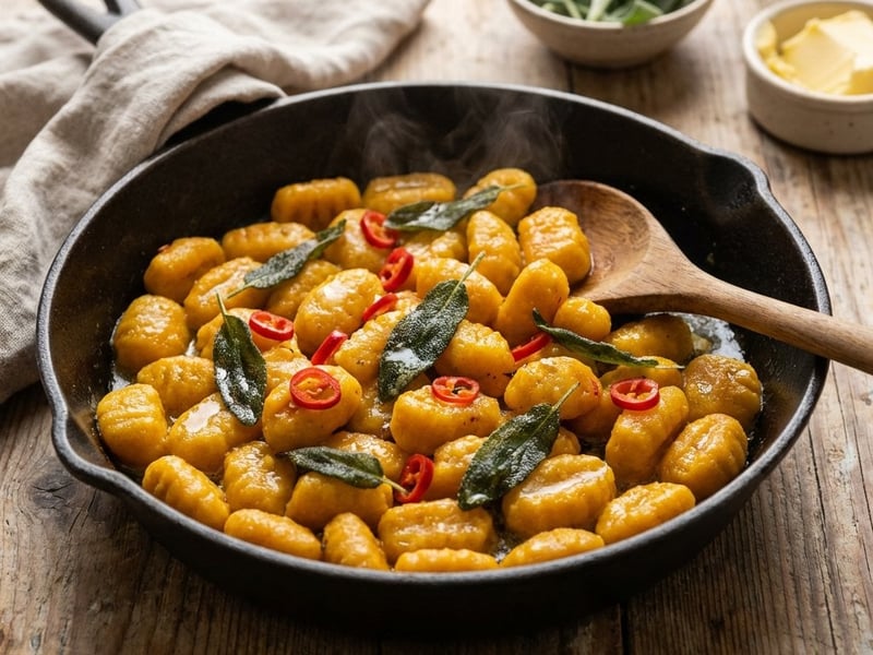Pumpkin Gnocchi with Chilli and Sage | Autumn Delight