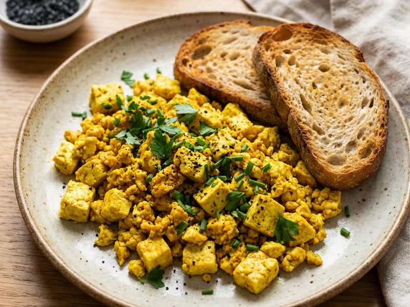 Omletă de tofu (Tofu Scrambled)