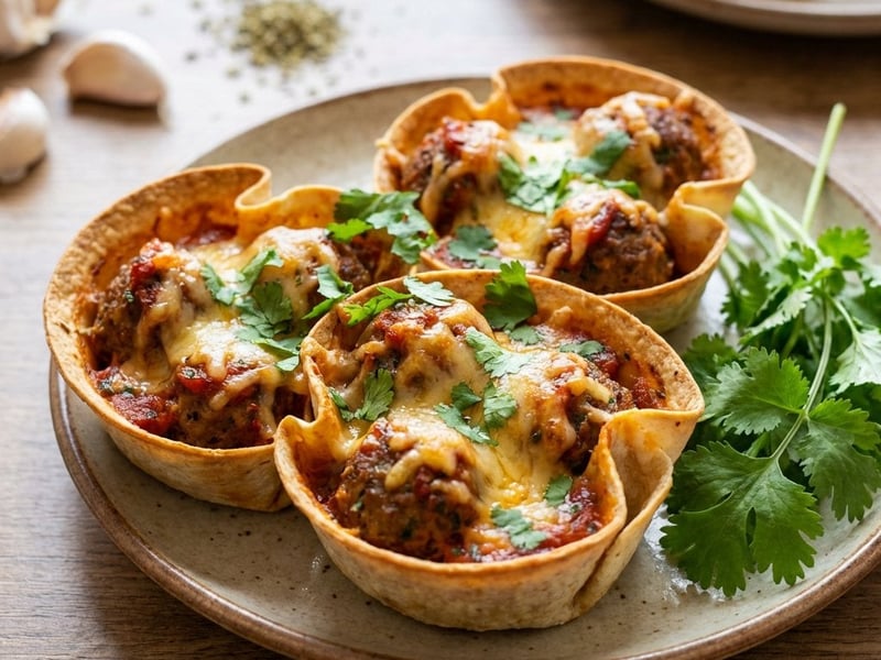 Beef and Cheese Tortilla Muffins