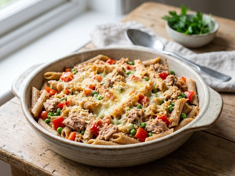 Paste integrale la cuptor cu ton și legume