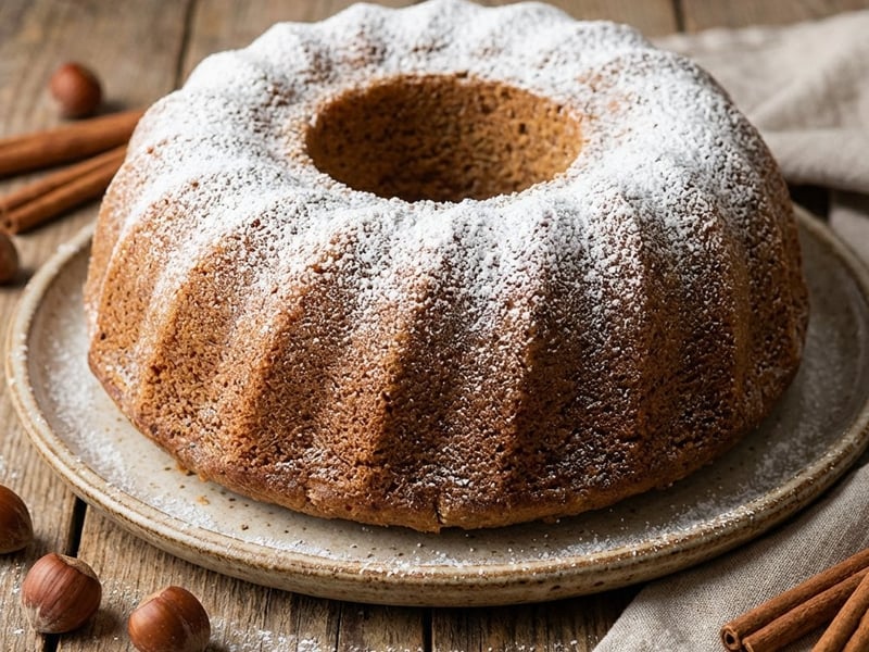 Fluffy Cake with Hazelnuts and Cinnamon