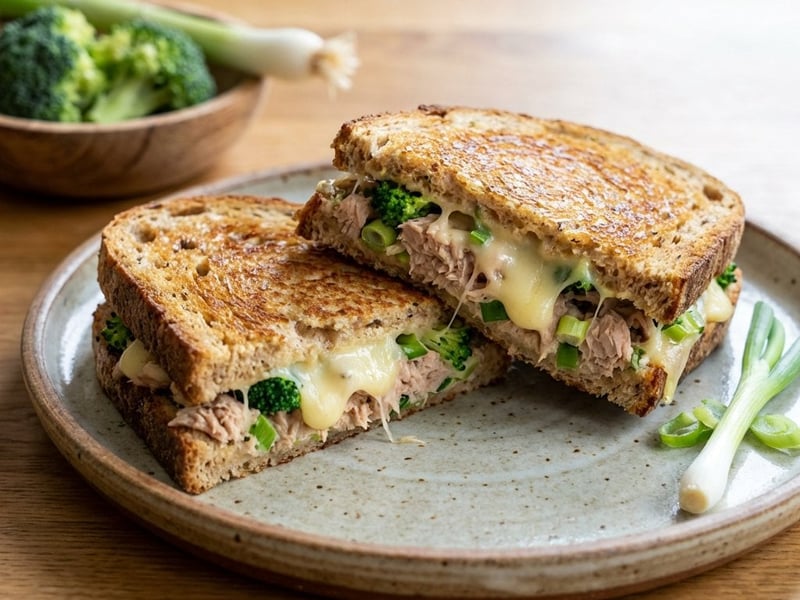 Grilled Tuna and Broccoli Sandwich