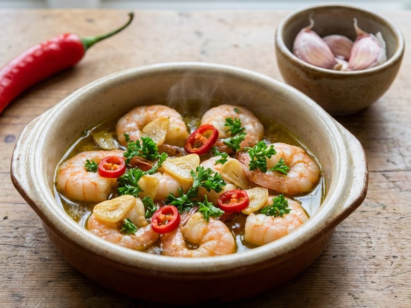 Gambas al Ajillo – Creveți cu usturoi în stil spaniol