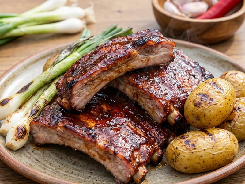 Coaste de porc la grătar în stil spaniol