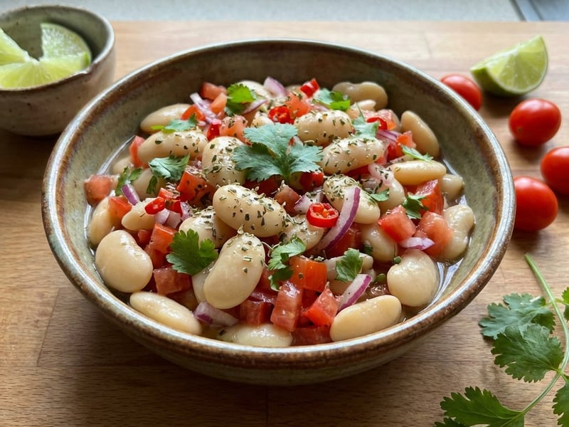 Salată de fasole albă (Ensalada de pallares)