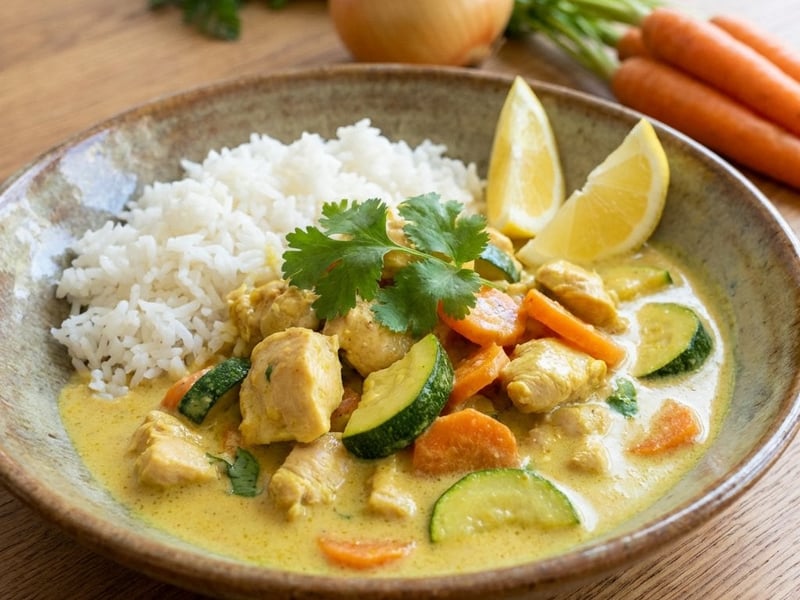 Chicken Curry with Zucchini and Carrot