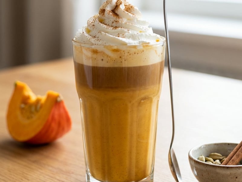 Pumpkin Spice Latte with homemade puree