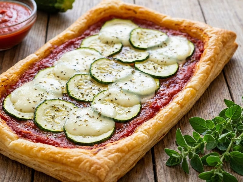 Savory Zucchini and Mozzarella Tart