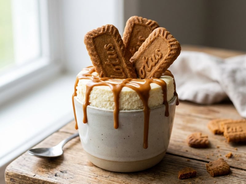 Cheesecake japonez viral cu biscuiți Lotus Biscoff