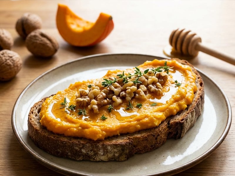 Pumpkin Spread with Feta Cheese and Walnuts