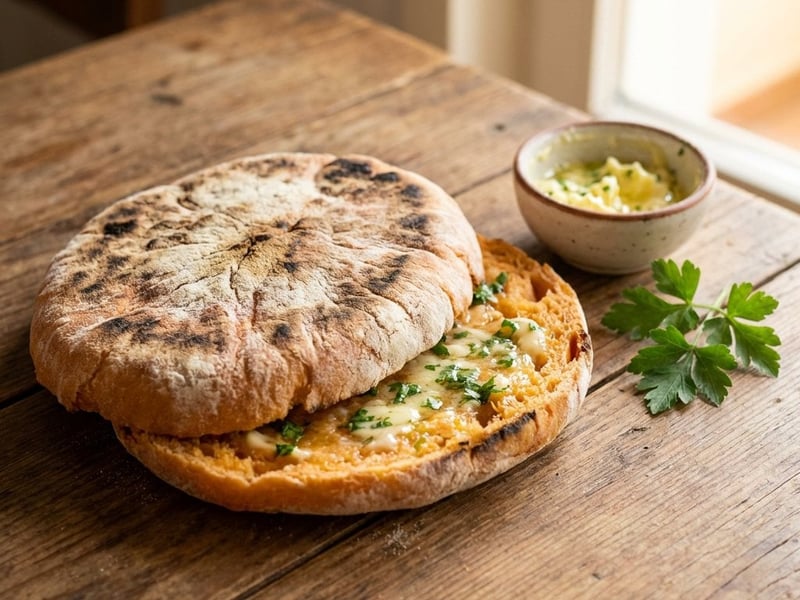 Bolo de caco (Portuguese sweet potato bread)
