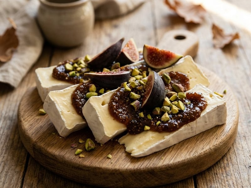 Dulceață de smochine cu camembert și fistic