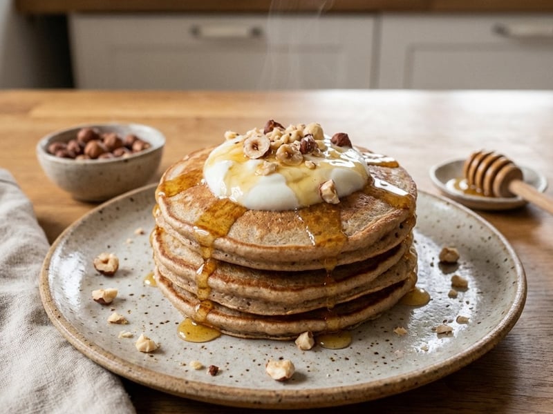 Banana and Whole Spelt Flour Pancakes