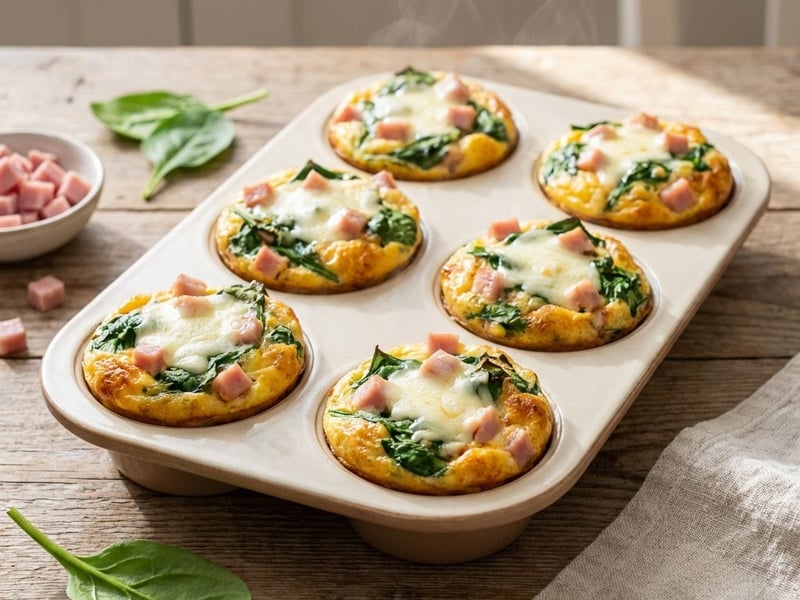 Egg and Mozzarella Muffins | Quick and Healthy Breakfast