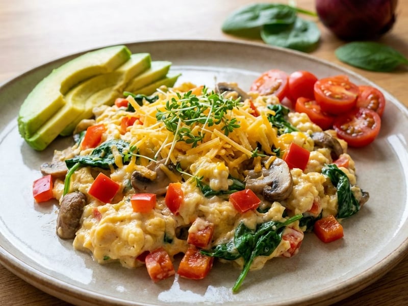Omletă cu ouă și legume