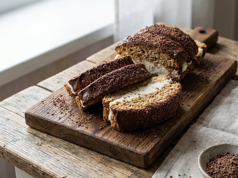 Oat Biscuit and Cream Cheese Cake