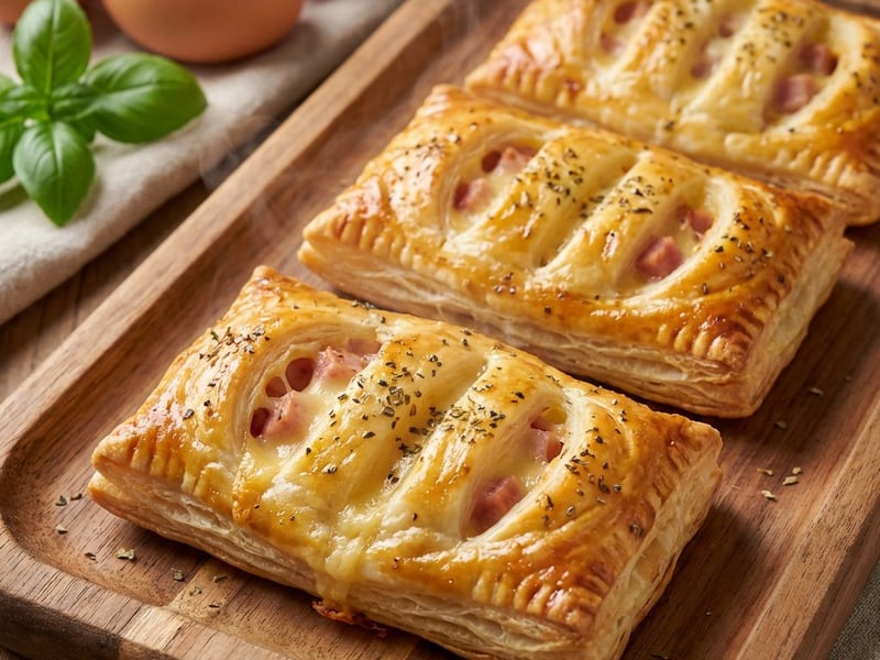 Mini pizza din aluat foietaj