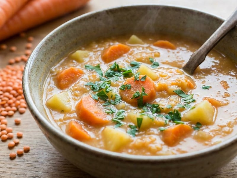 Red Lentil Soup with Carrots