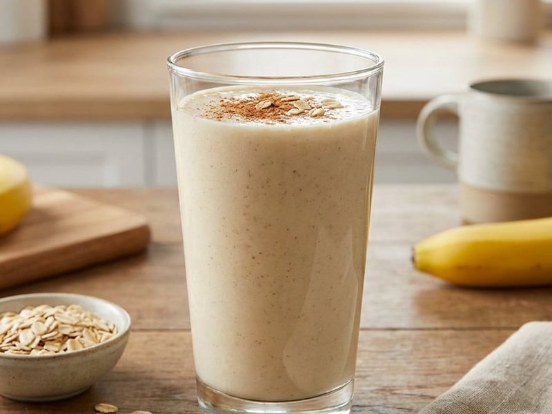 Nutritious Banana and Oat Milkshake