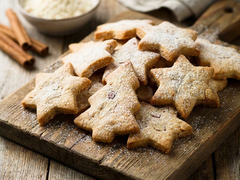 Biscuiți crocanți cu migdale pentru Crăciun