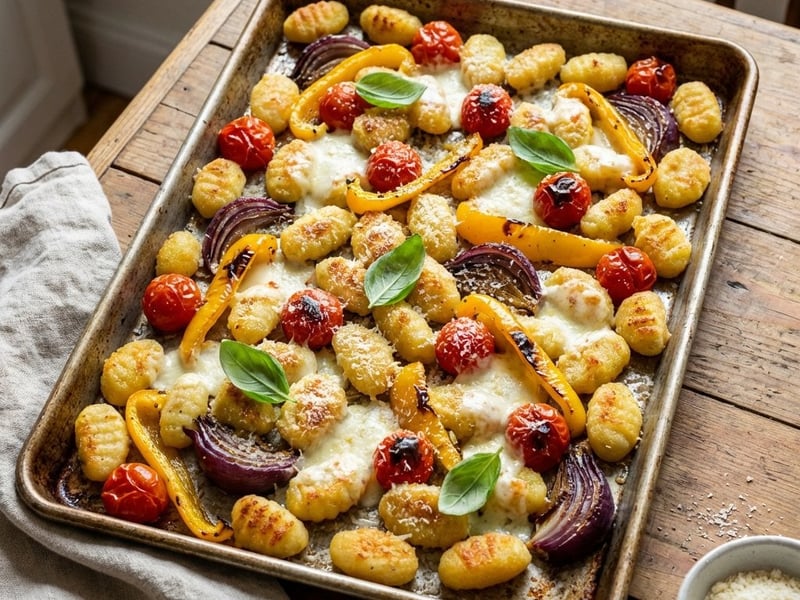 Crispy Gnocchi with Roasted Vegetables