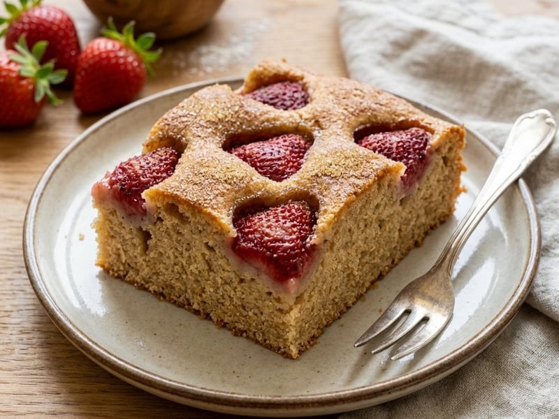 Strawberry Traybake