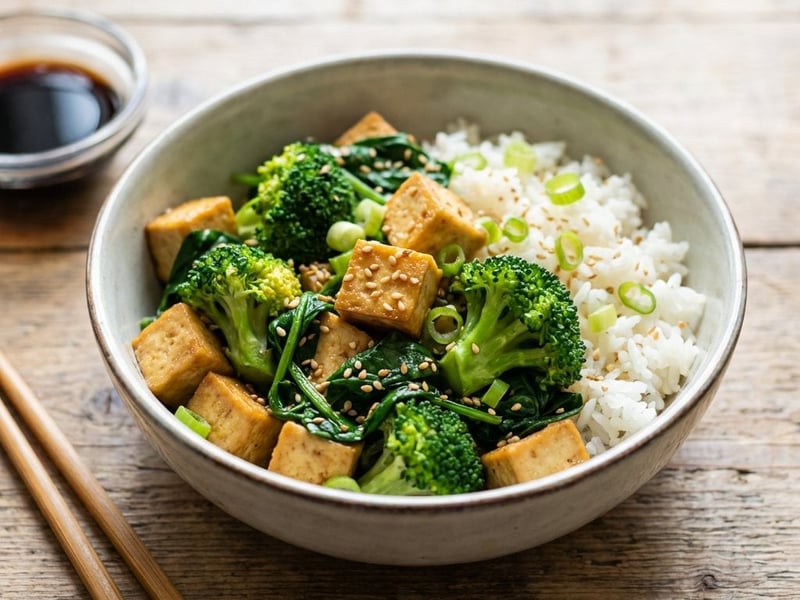 Stir Fry cu tofu și orez iasomie