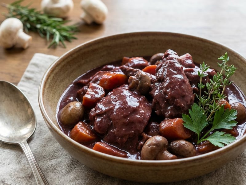 Cocoș în vin (Coq au Vin)