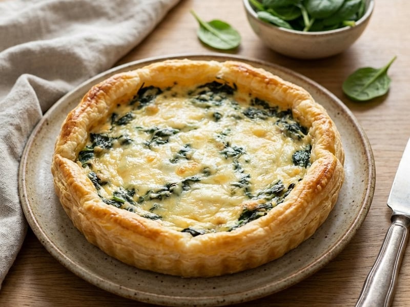 Spinach and Gouda Cheese Tart