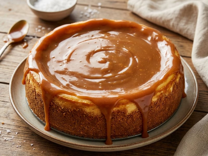 Cheesecake cu caramel sărat