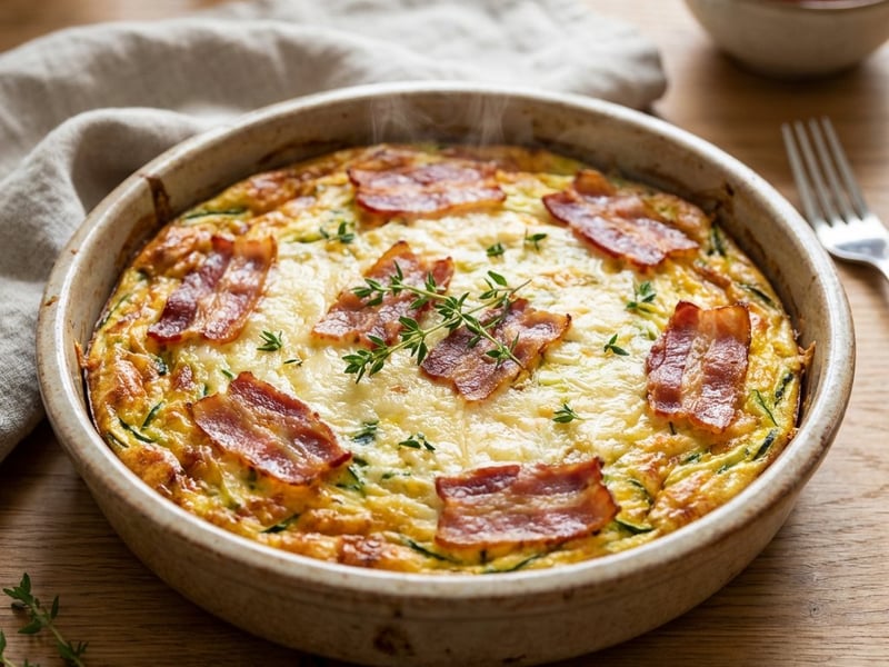 Frittata cu dovlecei și brânză edam