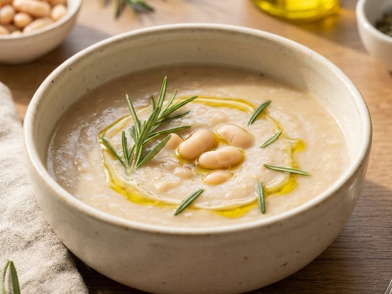 Creamy White Bean Soup with Rosemary