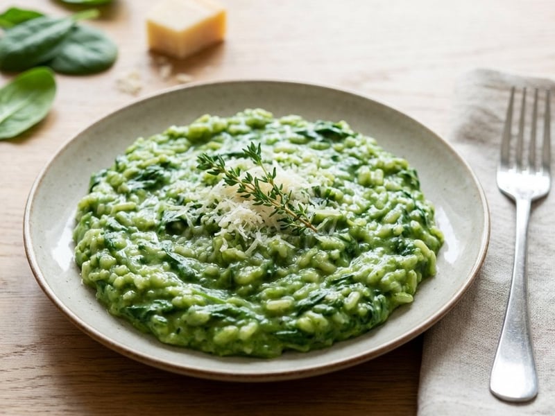Creamy Spinach Risotto, Italian Style